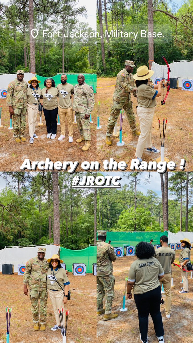 rvhs_JROTC's tweet photo. It was an honor to welcome the Superintendent of Richland 2 to the Fort Jackson base archery range today !🏹 We appreciate the Superintendent’s support of our cadets and their passions. #Archery #JCLC #Richland2 #HOOAH https://t.co/8ODs3qaeYD