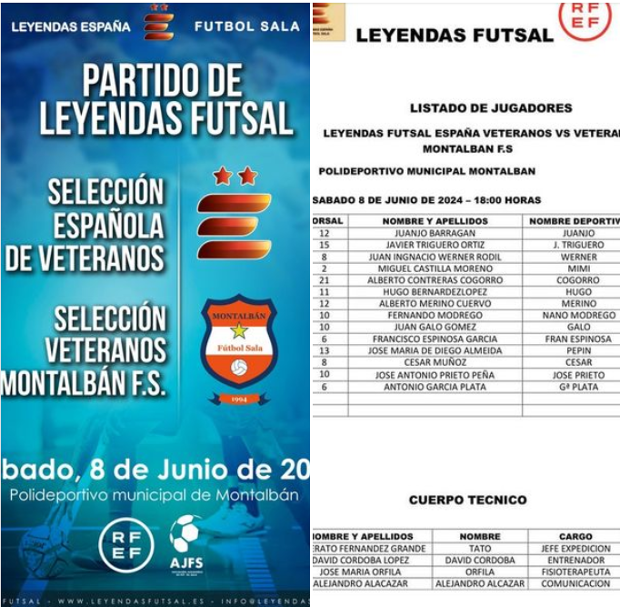 ortiz_triguero's tweet photo. Teruel será la sede de la próxima cita del calendario de la Gira Leyendas Futsal 2024. No te lo pierdas!
8 de Junio a las 18:00h en el P. M. Montalbán (Teruel). Seguimos  con nuestro proyecto de participar y organizar eventos de promoción de  nuestro deporte y de paso disfrutar! https://t.co/R1H7OU6amp