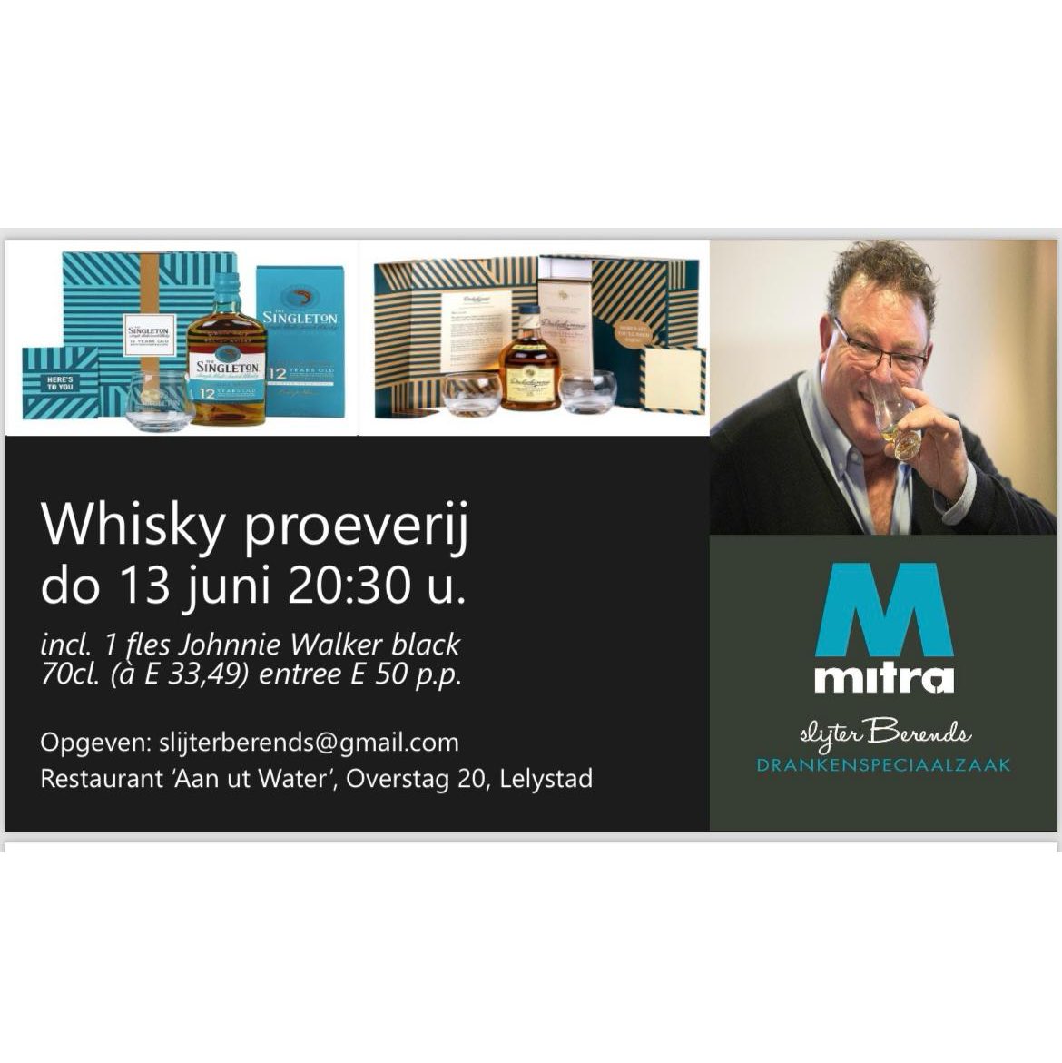 Nog enkele plaatsen beschikbaar voor onze <a href="/DiageoEU/">DiageoEU</a> <a href="/DiageoEU/">DiageoEU</a> #whisky #proeverij #tasting georganiseerd door <a href="/MitraSlijter/">Mitra drankenspeciaalzaken</a> #berends #lelystad bij <a href="/AanUtWater/">AanUtWater</a> mail snel slijterberends@gmail.com