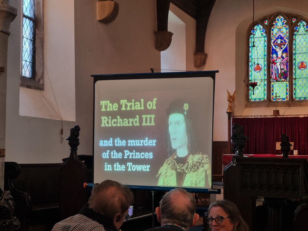 Entertaining evening in Collyweston at The Trial of Richard III, where <a href="/NathenAmin/">Nathen Amin ✒️📚</a> put forward very convincing arguments for Richard's guilt.