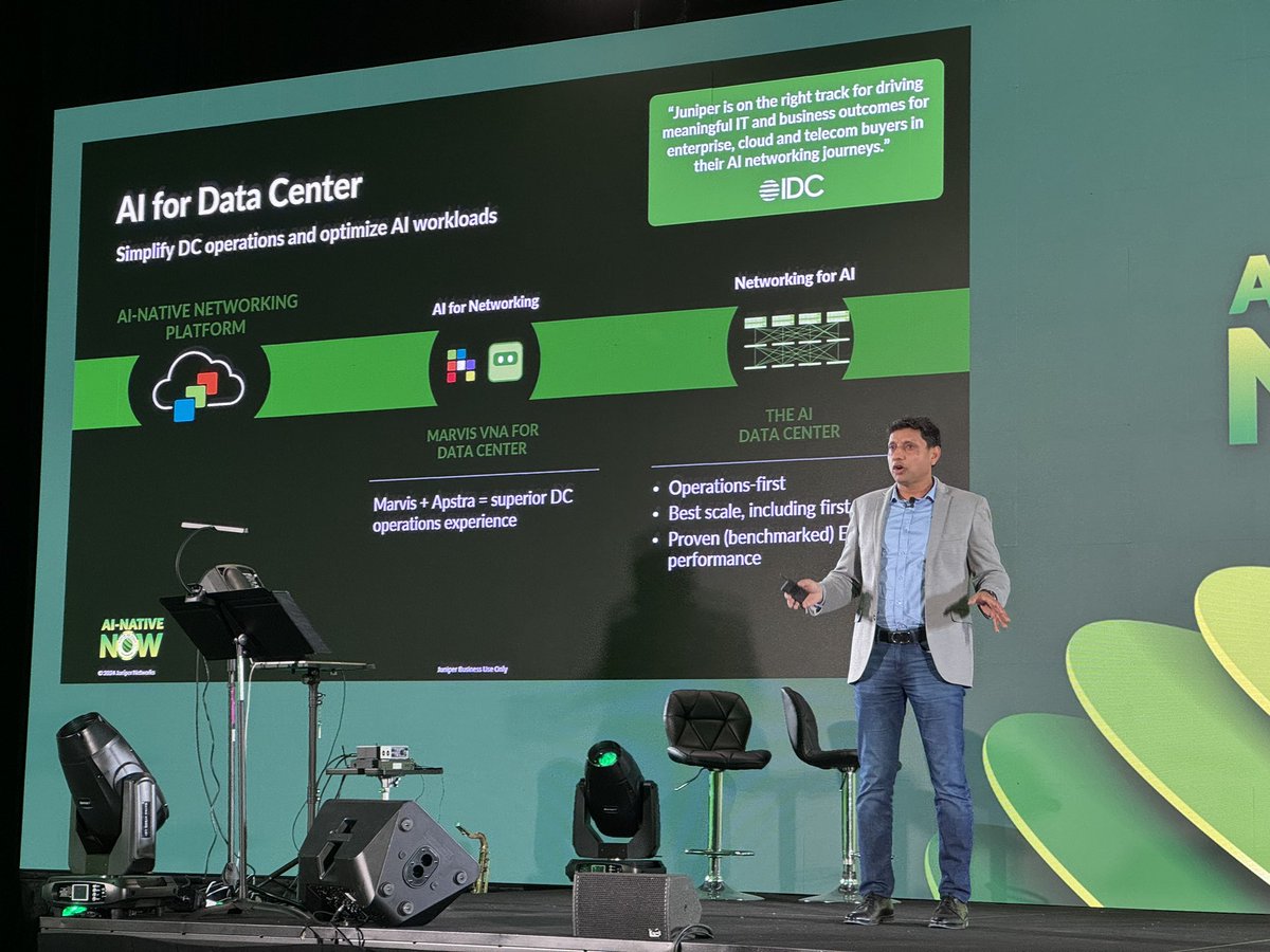 allyncrowe's tweet image. It’s #Datacenter time! Both #AIForNetworking and #NetworkingForAI

#AINativeNow #Mistfits #JuniperChampions #TeamNexum