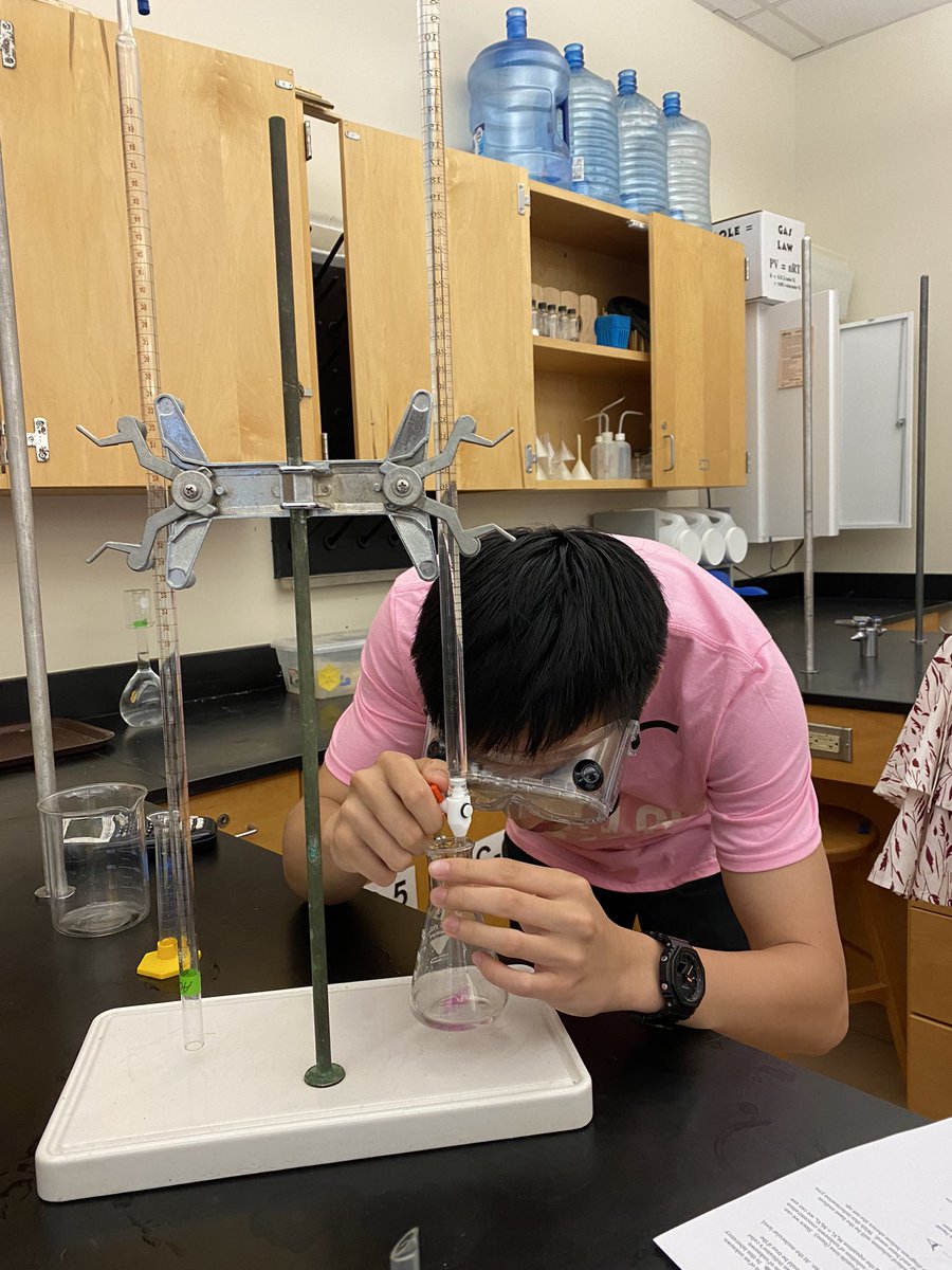 Last lab of the year - who can get the lightest pink? Acid base titration! <a href="/OATigers/">Oliver Ames High School</a>