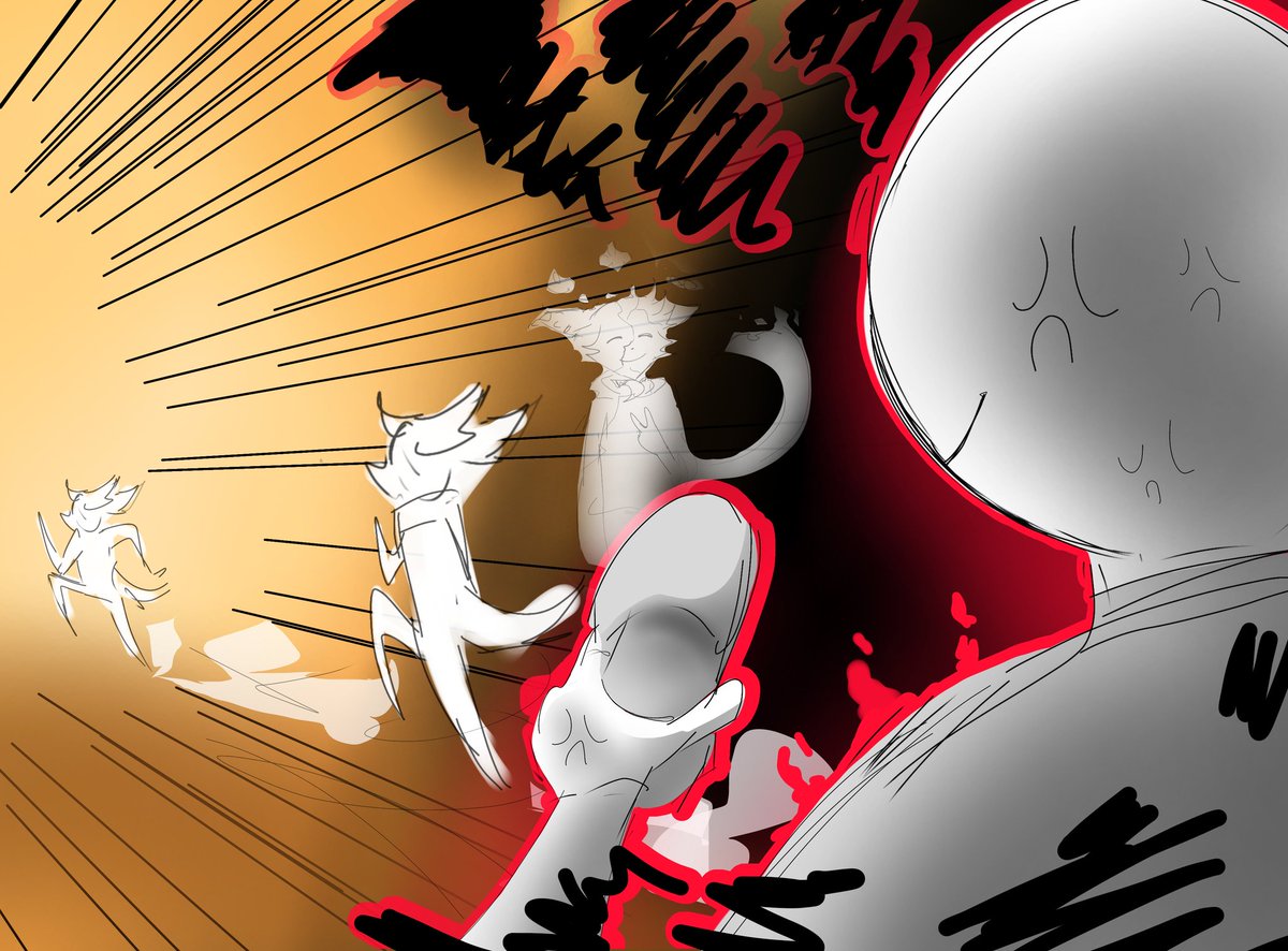 ZheEevee's tweet image. #TheoveremployeeAU
#PoppyChapter3 

R.U.N