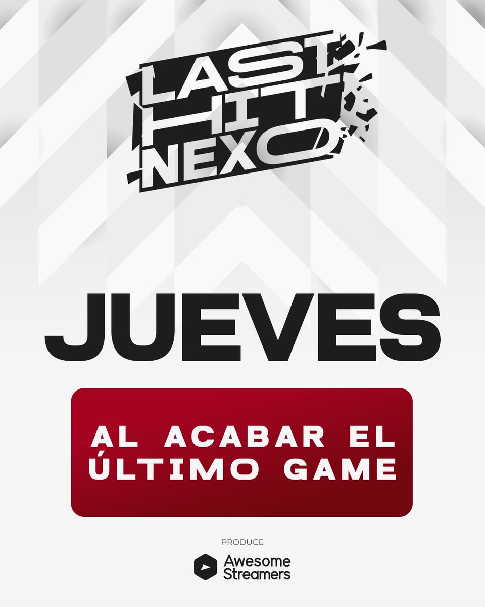 ⚠️ Aviso navegantes ⚠️

Mañana tendremos #LastHitNexo para repasar las semifinales de #LigaNexo todos juntos. ✌️

No se me pierdan y súbanse al barco de esta fiesta. 🍸