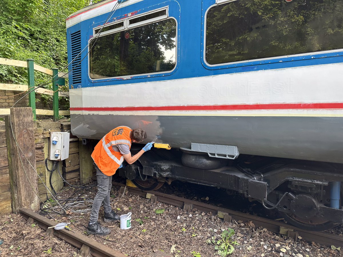 Class 457 repaint is progressing, this vehicle is due to be unveiled on Sunday June 16th at the <a href="/EastKentRailway/">The East Kent Rly</a>