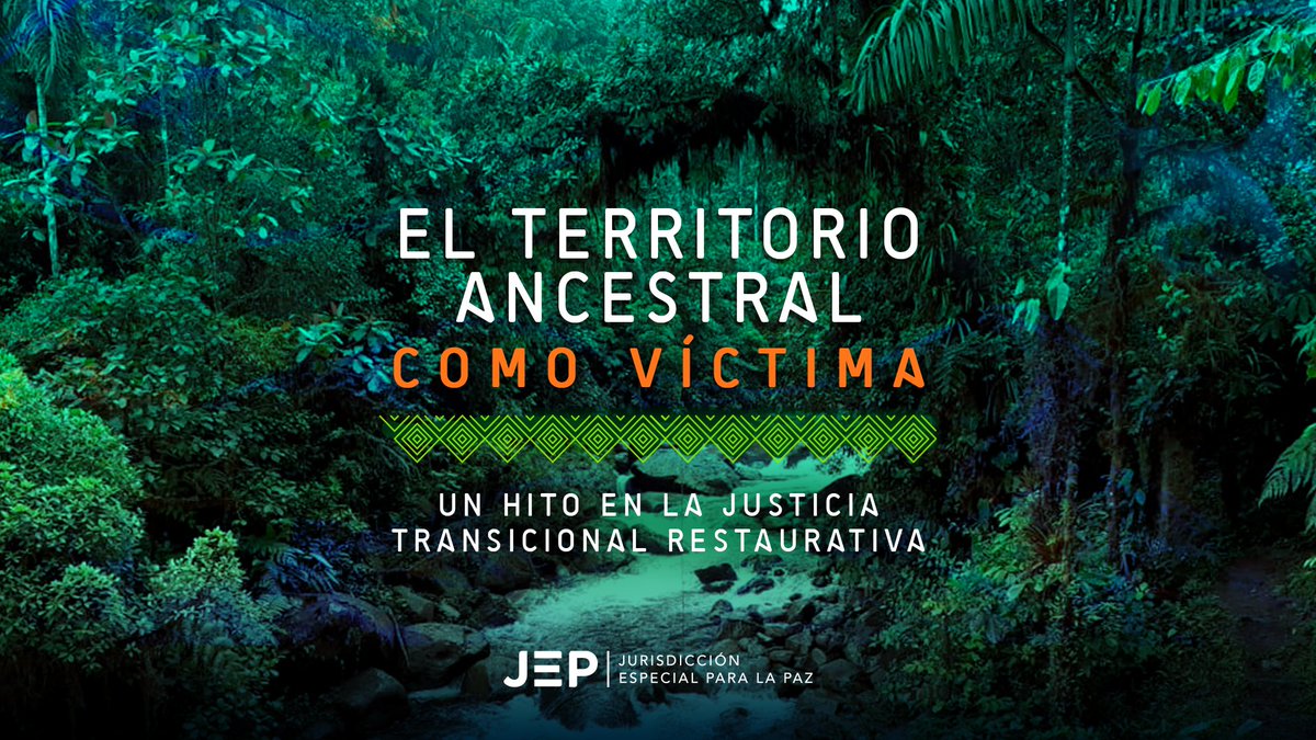 JEP_Colombia's tweet photo. Uno de los hitos de la Justicia Transicional Restaurativa en el mundo es la acreditación como víctima del '#KatsaSu', gran Territorio Awá, en el #Caso02 de la JEP, que prioriza Ricaurte, Tumaco y Barbacoas (Nariño).

Hoy en el Día Mundial del Medio Ambiente, te invitamos a leer este reportaje para conocer cómo la JEP investiga, juzga y sanciona los crímenes cometidos durante el conflicto armado contra los Territorios y la Naturaleza.
https://t.co/ve9rkjTkie