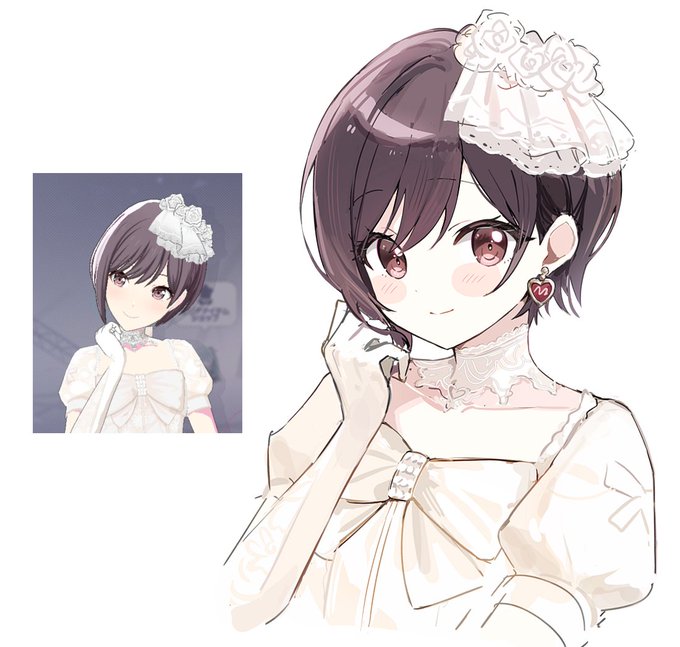 「white dress white flower」 illustration images(Latest)