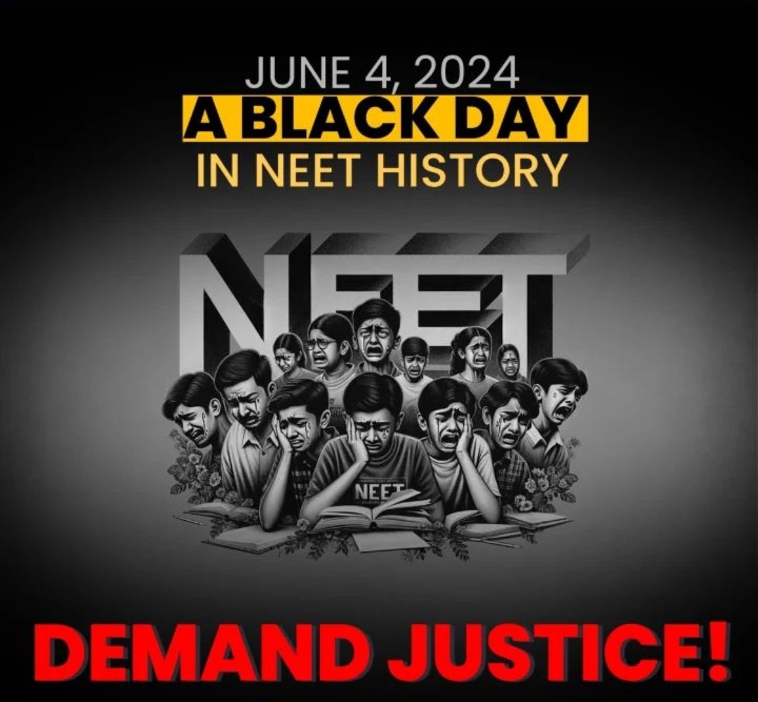 mahe7272's tweet photo. #neetscam
Everything is wrong with NEET results
this year from 80 students scoring 720
marks to giving grace markings.5 students scoring about 700 marks from same centre. result 10 days before scheduled date. https://t.co/rVODXY2KdC