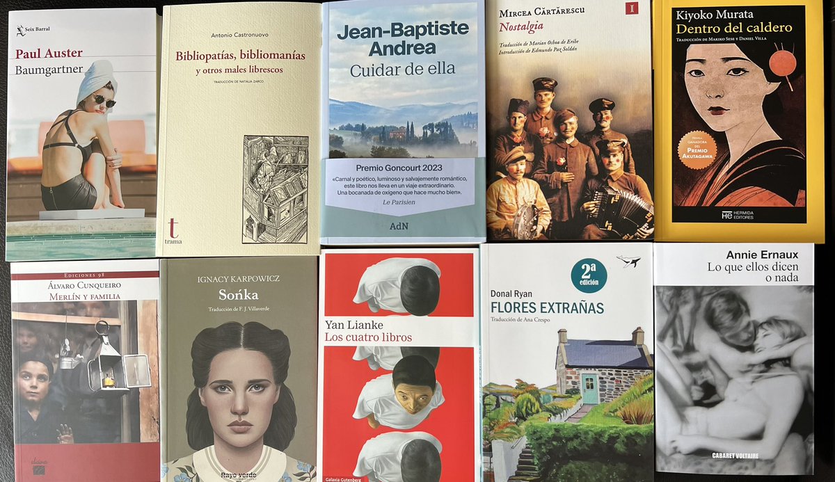 Hoy mi primer botín de la Feria del Libro de Madrid. Ya he empezado a leer a Annie Ernaux. “Lo que ellos dicen o nada”, recién publicada acá, es su segunda novela. Después… Cãrtãrescu