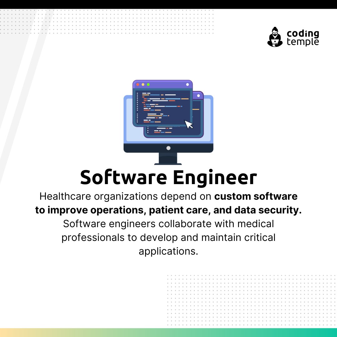codingtemple's tweet image. Dive into the best tech jobs in healthcare, highlighting roles from software development to data science that drive innovation and improve patient care. 🏥💻
Learn more through our latest blog here: bit.ly/4e705wb
#CodingTemple #Healthcare #TechCareers