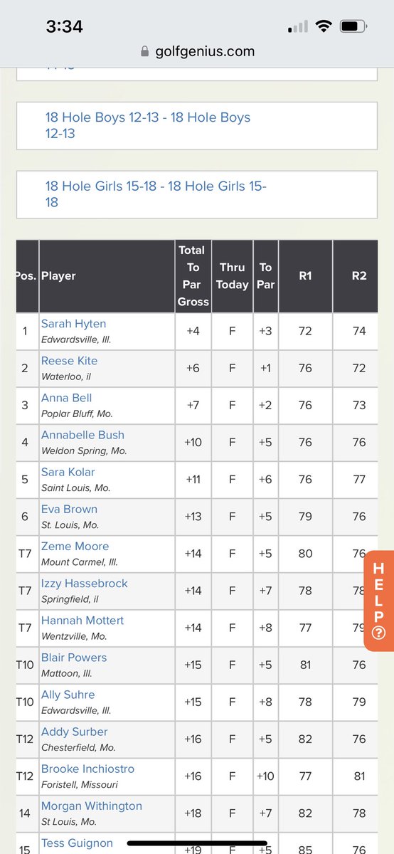 sarahhyten_golf's tweet photo. Fun couple days playing in the Junior PGA Qualifier @GatewayNational. Shot 72-74 to win the event and earn a spot in the @JuniorPGAChamp at Congressional Country Club in July! Thanks to my swing coach @brianfogt and short game coach @jamessieckmann for all the help! https://t.co/kQSCEz7OTn
