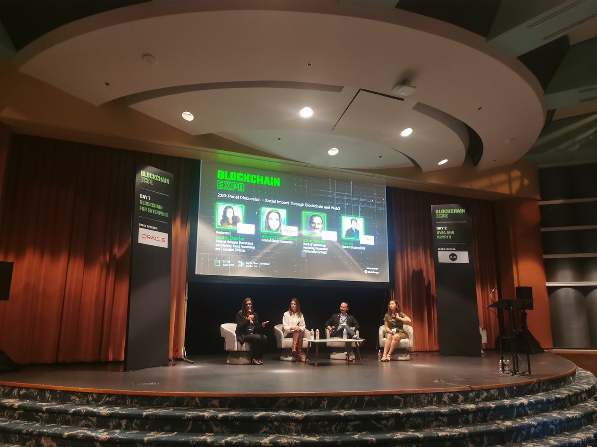 Learning about Social impact through #Blockchain and #Web3 at <a href="/Blockchain_Expo/">Blockchain Expo</a> #Crypto