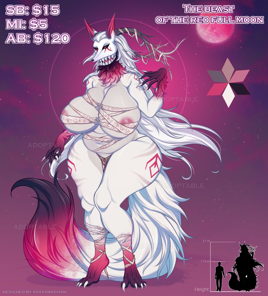paprimoko's tweet photo. I made the beast :>
When the red full moon comes... Hide, otherwise she will find you!
Auction links in comments🤩
#furry #anthro #monster #openauction #adoptable #monsteradoptable #adoptauction #furryadopt #beast #nsfw #giantfirl #fantasyadopt https://t.co/K6wNKPaEfu