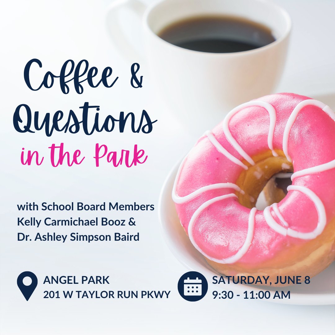 This Saturday!! ☕🍩 Come hang out with me and <a href="/ASBforACPS/">Ashley Simpson Baird</a>