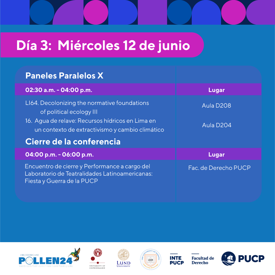 intepucp's tweet photo. #EventoINTE | Pollen24 🌍🌿 Te invitamos a revisar los temas que se abordarán en la plenaria y las paralelas del tercer día, 12 de junio, aquí ⬇

✅Regístrate y conoce más de POLLEN24 Lima aquí:
https://t.co/Z6JO9WQPap https://t.co/mu2RV2XaJC