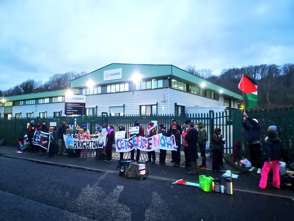 QudsNen's tweet photo. BREAKING| Following protests against the weapons factory, Brighton and Hove City councillors unanimously reject plans submitted by manufacturing company L3 Harris for its Moulsecoomb factory.

The factory is known for supplying bomb racks for fighter jets used in Israel's genocide in Gaza.