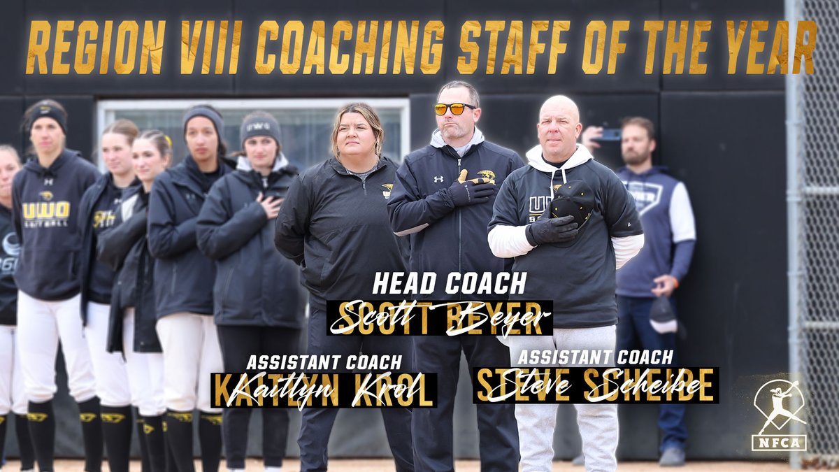 .<a href="/UWOSoftball1/">UW-Oshkosh Softball</a> Staff Named ATEC/<a href="/NFCAorg/">National Fastpitch Coaches Association</a> Region VIII Coaching Staff of the Year🥎🏆

📰uwoshkoshtitans.com/sports/sball/2…

#GoldStandard | #d3sb