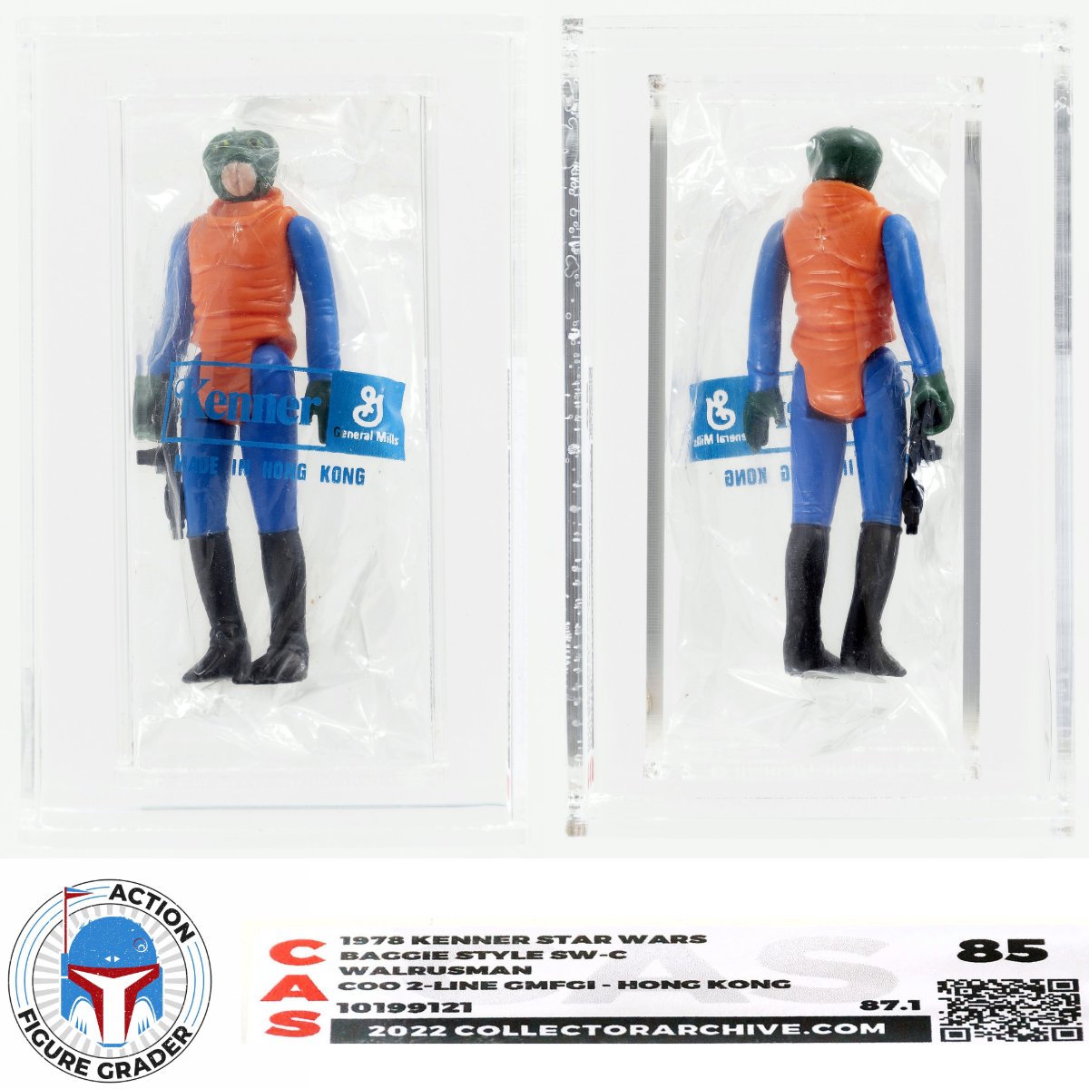 AFGonYouTube's tweet photo. 1978 Kenner Star Wars SW-C Baggie for Walrus Man, graded 85 by Collector Archive Services.
#walrusman
#pondababa
#kennerstarwars
#starwarsbaggies
#mailaway
#actionfigurecollecting
#actionfigurecollection
#starwarsactionfigures
#vintageswfigureweekly
#moseisley https://t.co/Lcr4nnfSGa