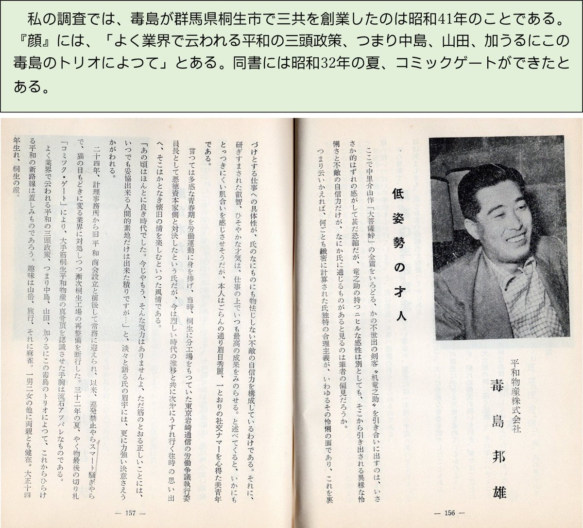 活動歴および当時の関連ビジュアル記録