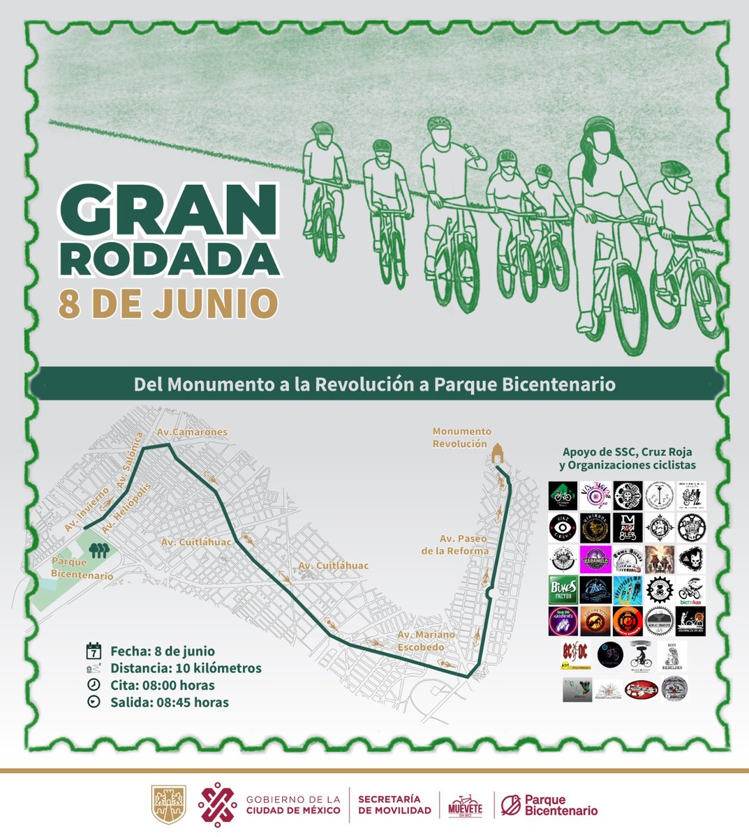 El domingo hay #GranRodada para festejar la Semana de la Bicicleta en la CDMX. 

¿Vas a ir?