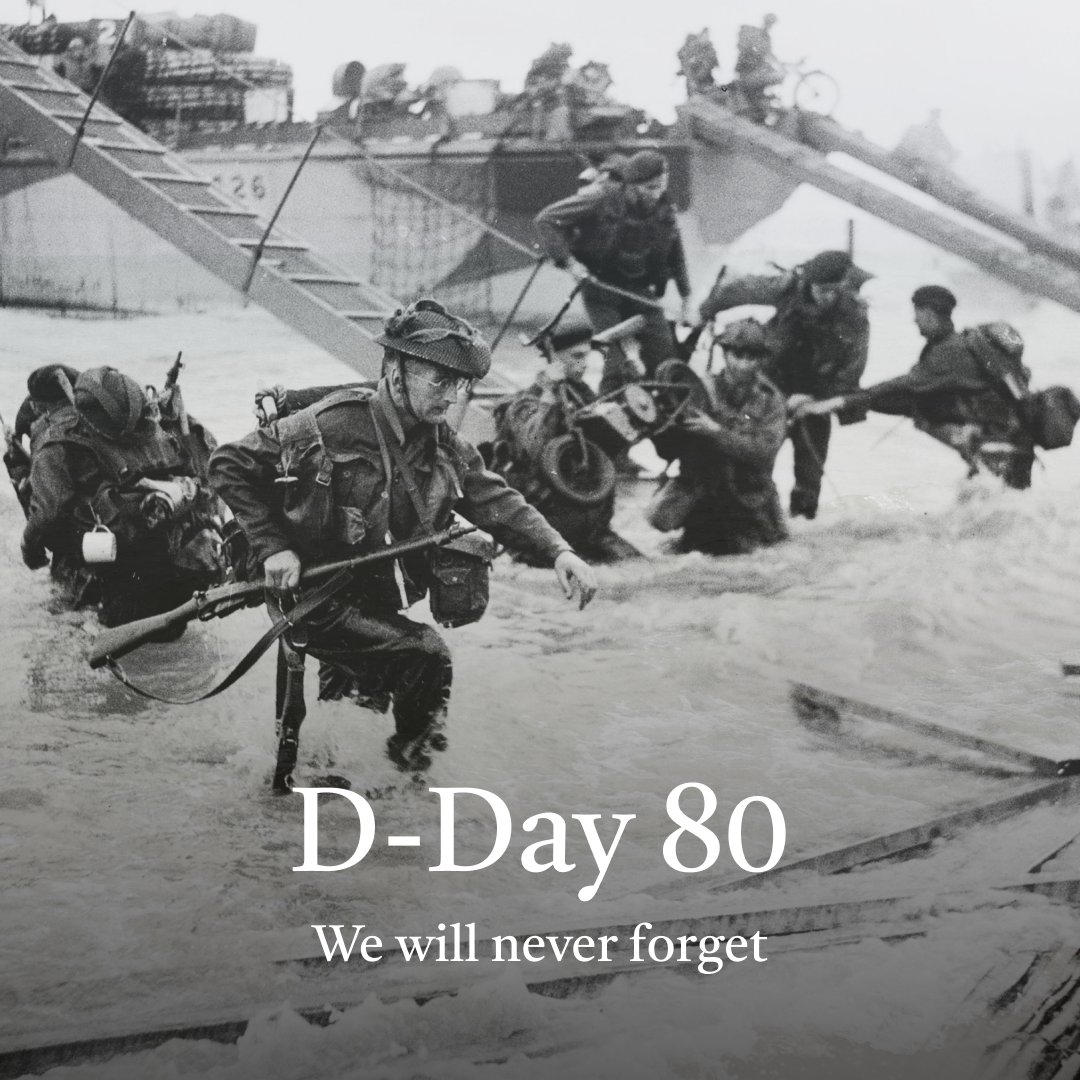 Today, on the 80th anniversary of D-Day, the Labour Party honours those who made the ultimate sacrifice for our country’s safety and security. We will remember them.