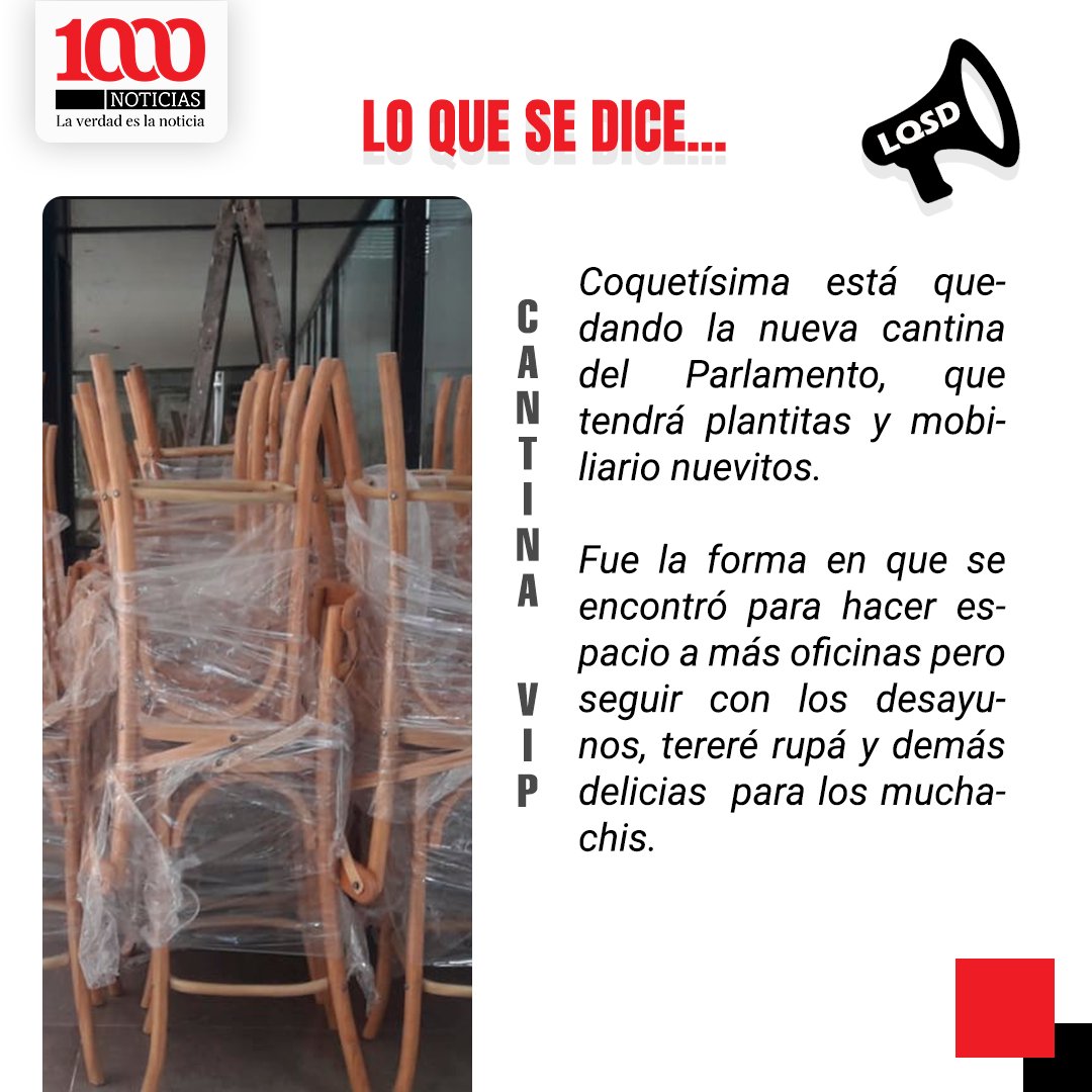 1000noticiaspy's tweet photo. 🕵️🗒️Esto es #loquesedice ❘ SE VIENE LA CANTINA VIP

¿Ya viste el nuevo espacio en nuestra web? Visitanos😉
#1000noticias #1000am

🔗https://t.co/d3KNKLYnM0 https://t.co/OtM9iC7cRr