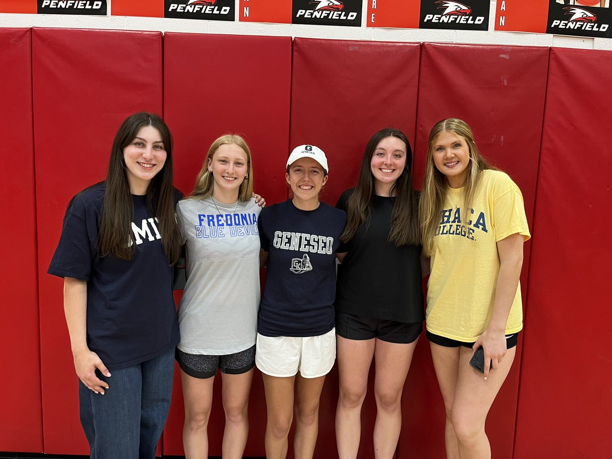 Good day for seniors
Lena - Smith, Ashley - Fredonia, Lydia - Geneseo, Anna - Fairfield and Mary - Ithaca.
