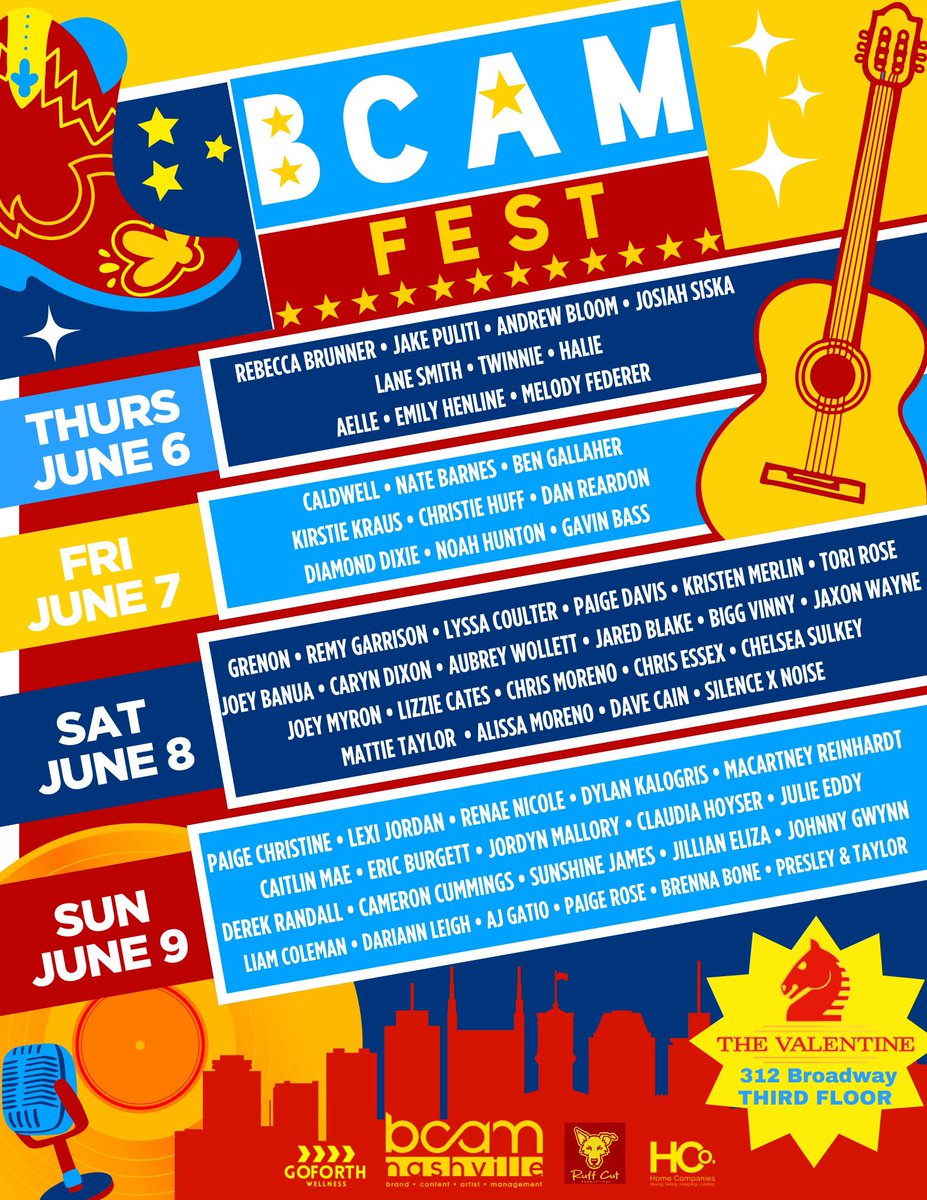 AubreyWollett's tweet photo. CMA Fest week!!! I’ll be playing Saturday at 1pm at The Valentine on Broadway! #nashville #bcam615 #cmafest https://t.co/wTAhCwyLfT