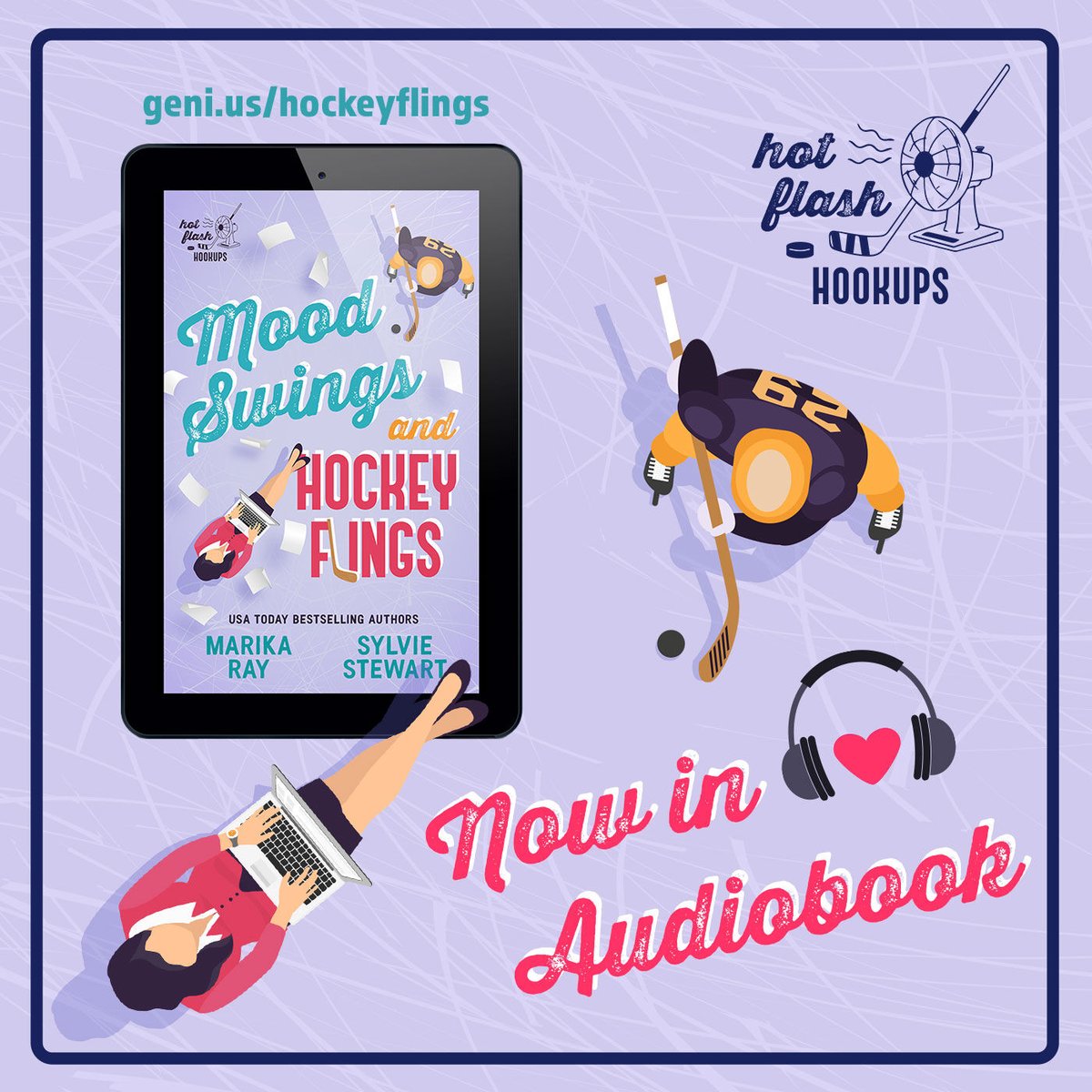 𝗦𝘁𝗼𝗽 𝘁𝗵𝗲 𝗽𝗿𝗲𝘀𝘀𝗲𝘀, 𝘆'𝗮𝗹𝗹!
🎧 Guess what's now available in Audiobook! 🎧 

🏒 𝗠𝗼𝗼𝗱 𝗦𝘄𝗶𝗻𝗴𝘀 𝗮𝗻𝗱 𝗛𝗼𝗰𝗸𝗲𝘆 𝗙𝗹𝗶𝗻𝗴𝘀 🏒
Now available in e-book, paperback, and audiobook: geni.us/hockeyflings

#romanceaudiobook #enemiestolovers #hockeyromance