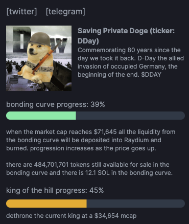 SavePrivateDoge's tweet photo. Progressing nicely! Microbuys are coming in still early, dev and community on VC. #pumpfuncoin #pumpfun #dday $DDAY https://t.co/EYWNDoXVVk