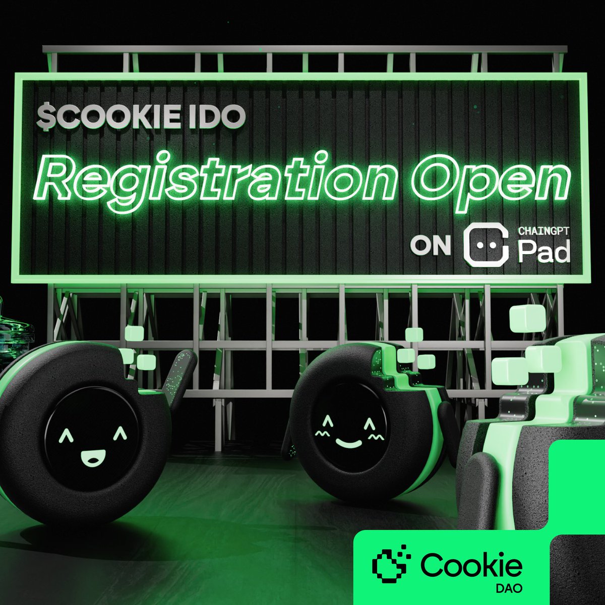 cookiedotfun's tweet photo. 📣 The registration for $COOKIE’s IDO on @ChainGPT_Pad is officially open! 

Snag $COOKIEs before the jar runs dry! 🍪👇
https://t.co/Gb2rbOlJmO 

🗓️ Registration: 5th-9th June https://t.co/aXJt2Kr1Cm