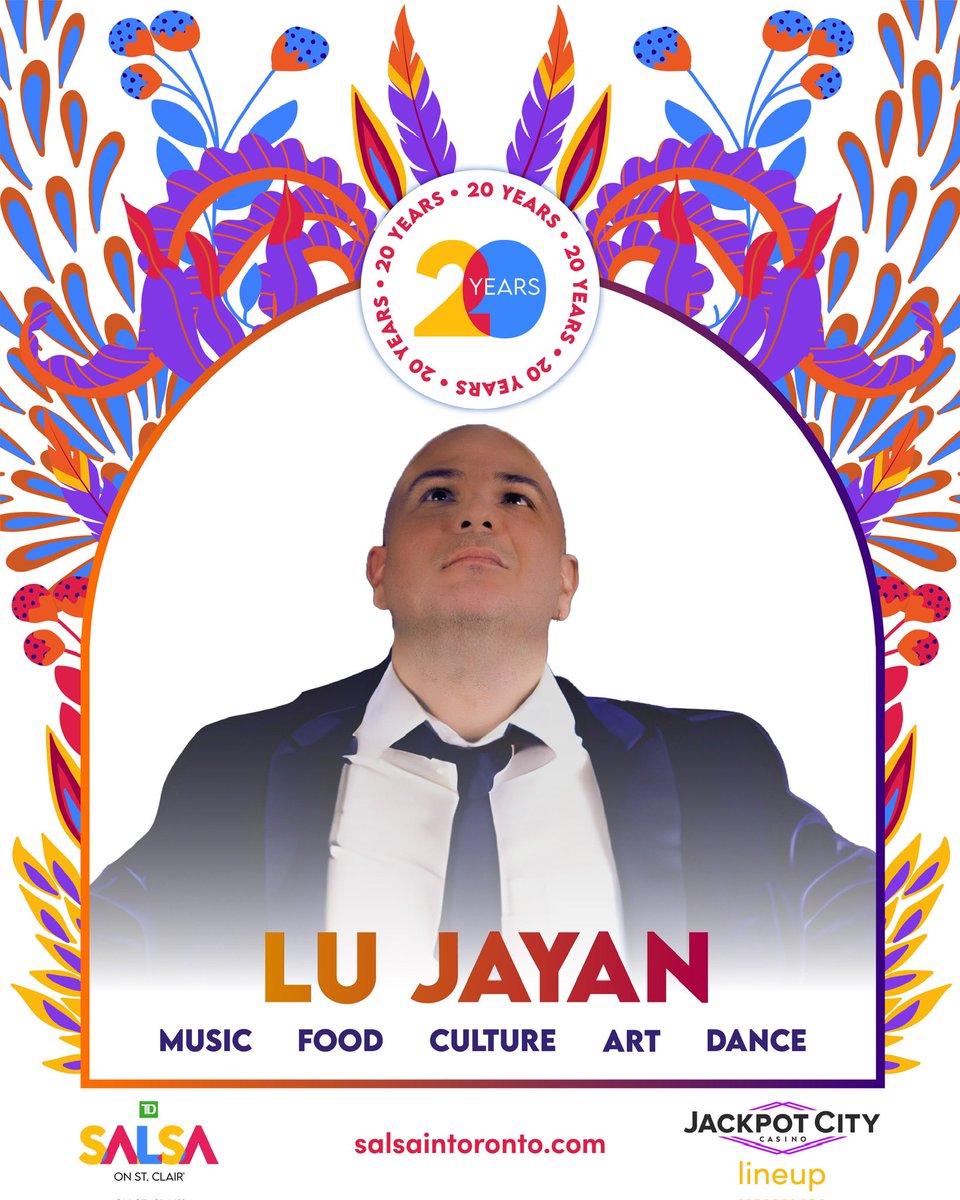 SalsaInToronto's tweet photo. Exciting News! @Lujayan1 a versatile artist from Venezuela based in Canada, will rock the TD Stage on Saturday, July 6, for the 20th anniversary of #TDSalsaOnStClair! He is a musical powerhouse who will be returning to #TDSalsaInToronto for an unforgettable performance! https://t.co/Xe0RAKoPnK