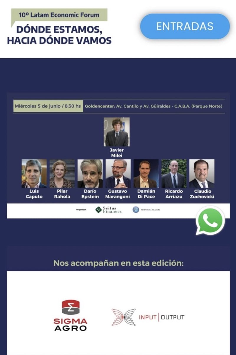 MauroAndreoliA's tweet photo. An organized community is much stronger. Argentina Leads the Way in the World 🇦🇷 

Together with @alexchain79 and @LucasMacchia2, we worked to bring Cardano to one of the country's most prestigious private events, featuring leading personalities. 🔵

Thanks to the outstanding work of JJ Siler @jj_siler , Input Output Global sponsored the Latam Economic Forum.

The event was attended by the nation's president, numerous economists, and four government ministers.

President Milei (@JMilei) said that Argentina is open and seeking technology investments for the country, and 
@Cardano is a good opportunity.

In the first photo, you will see a united community, including members of the Argentine community, @InputOutputHK , and the @Cardano_CF .

I want to congratulate @DarioEpstein for organizing such a professional and impressive event.

Now many important members of the cabinet, advisors, and the president know that we are here and what we are doing.

All proceeds from the event will go to charity.

Our efforts, along with those of all the attendees you see in the photo, will continue to pursue this widespread adoption, and we will keep connecting people so that new opportunities arise.