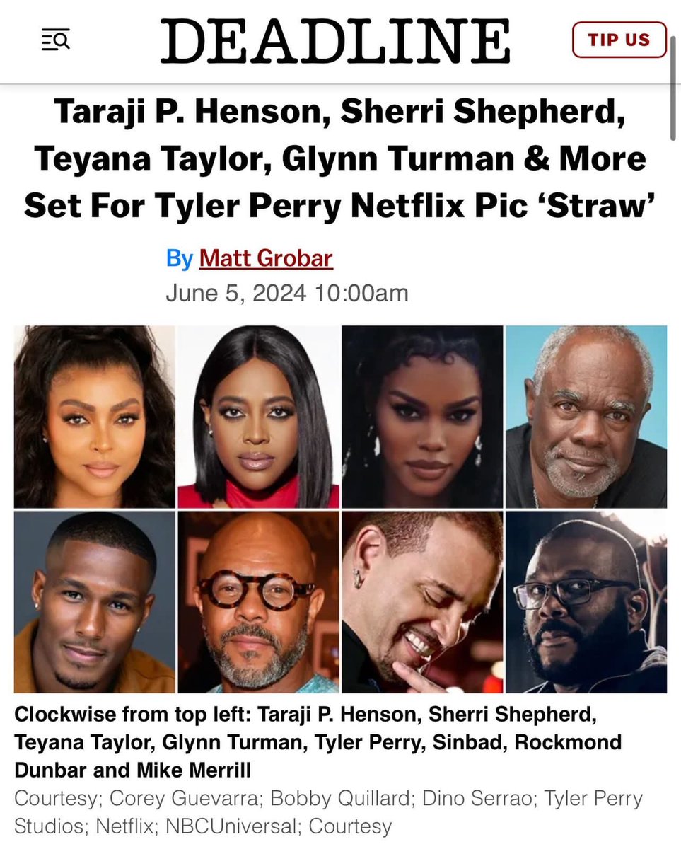 tylerperry's tweet image. If we don’t show up for us then who will?  #Straw @netflix