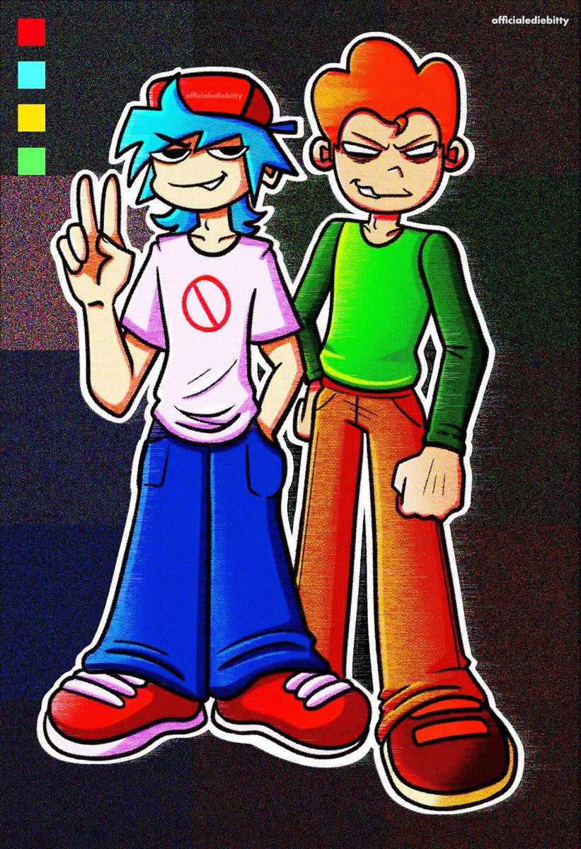 ediebitty's tweet photo. Bf and Pico from FNF‼️
#fnf #fnffanart #pico #fridaynightfunkin #newgrounds https://t.co/G9YVvmSInQ