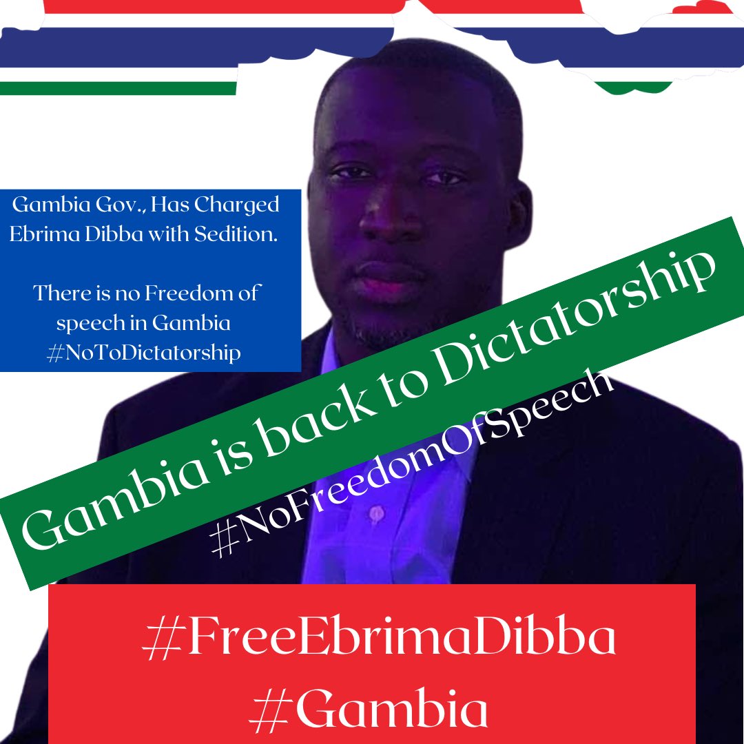 jukacares's tweet photo. #Gambia is going back to dictatorship! The deputy organizing secretary of UDP (opposition party) has been charged with #Sedition! This is all a tactic to silent people. @UNGeneva @UNHumanRights @AmnestyWARO @amnestyusa @StateDept @ALJADEEDNEWS @Reuters @gambia_vc @EUinTheGambia https://t.co/0MFInUlmw6