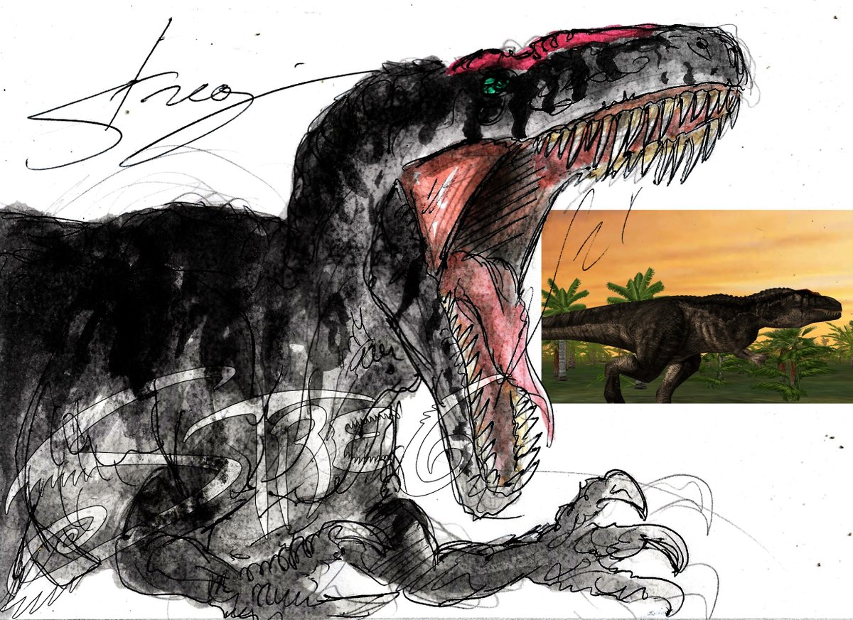 Jurassic June 05 : Carcharodontosaurus (JPOG) #streg #jurassicpark  #jurassicjune, image size:1200x872