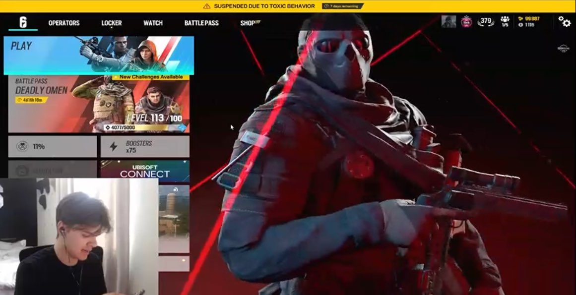 Gunnar_r6's tweet image. THIS REPUTATION SYSTEM IS FUCKING BULL SHIT I LITERALLY DONT DO ANYTHING AND NOW IM BANNED FOR A FUCKING WEEK FIX UR BROKEN STUPID ASS GAME