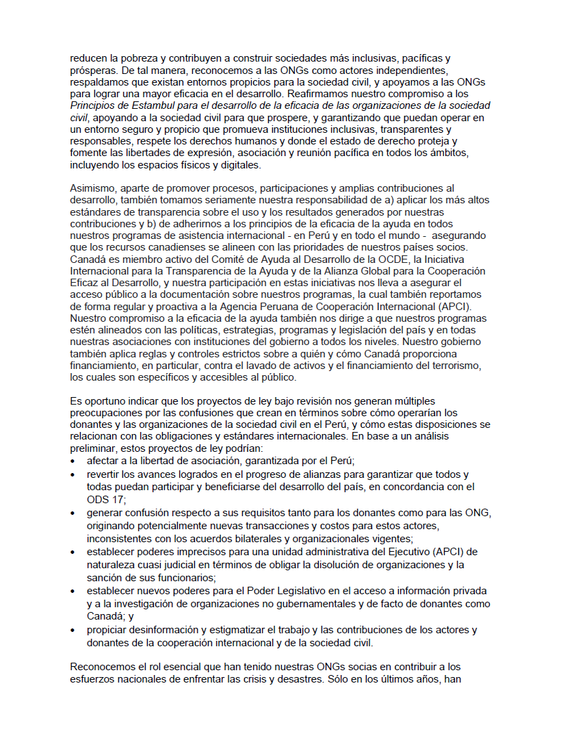 Epicentro_TV's tweet photo. 🚨 Embajada de Canadá (@CanadaenPeru) solicita reunión al presidente de la Comisión de RREE, Alejandro Aguinaga, para discutir los proyectos de ley "que afectan la fiscalización a las organizaciones de la sociedad civil que reciben fondos de la cooperación". Destaca que Canadá fue el tercer donante bilateral de recursos al Perú en 2022 y que están "orgullosos de los resultados concretos logrados con nuestros recursos y por nuestros socios".