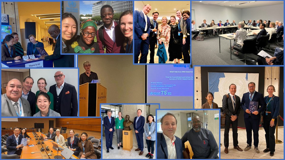 Benoit Varenne (@benoit_varenne) on Twitter photo A look back at the <a href="/WHO/">World Health Organization (WHO)</a> #WHA77 week, which was incredibly dense, rich and marked by key #oralhealth events, commitments and a major announcement. All of them reflect the growing interest of Member States and stakeholders since the adoption of the #Resolution on Oral Health 2021. A look back at the <a href="/WHO/">World Health Organization (WHO)</a> #WHA77 week, which was incredibly dense, rich and marked by key #oralhealth events, commitments and a major announcement. All of them reflect the growing interest of Member States and stakeholders since the adoption of the #Resolution on Oral Health 2021.