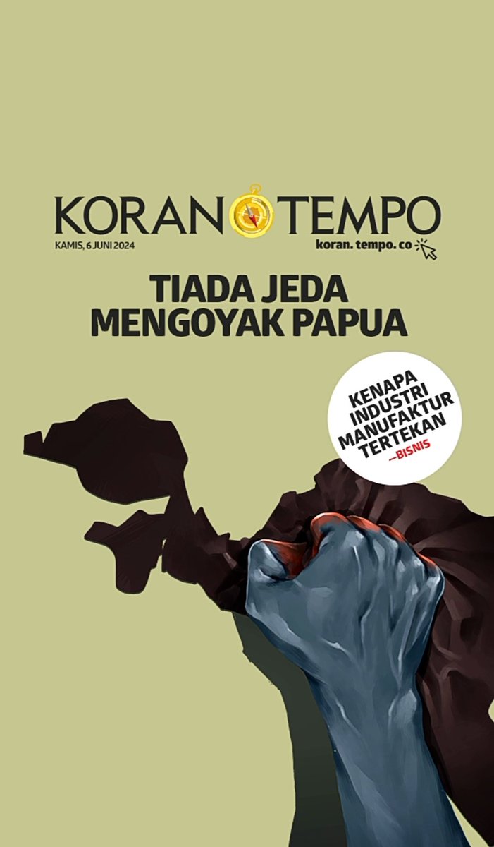 Tempo_Plus's tweet photo. Tiada Jeda Mengoyak Papua

Konflik Papua tak kunjung mereda. Angka kekerasan di sana pada semester pertama 2024 sudah setara dengan total kasus serupa sepanjang tahun lalu.

Dapatkan informasi terkini dan mendalam di Koran Tempo, terbit empat kali sehari. hanya di https://t.co/NBBACBg5sH

#korantempodigital #KoranTempo