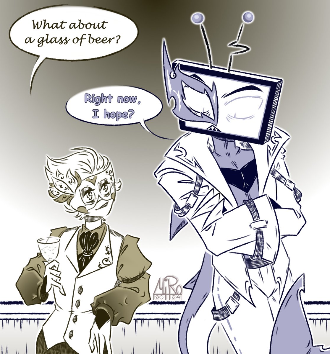mila_riro's tweet photo. #staticappleweek2024 #StaticAppleWeek #applestatic #staticapple #HazbinHotelLucifer #HazbinHotelVox #applestaticweek
Day 03: FANCY BALL https://t.co/3rmLA6u5es