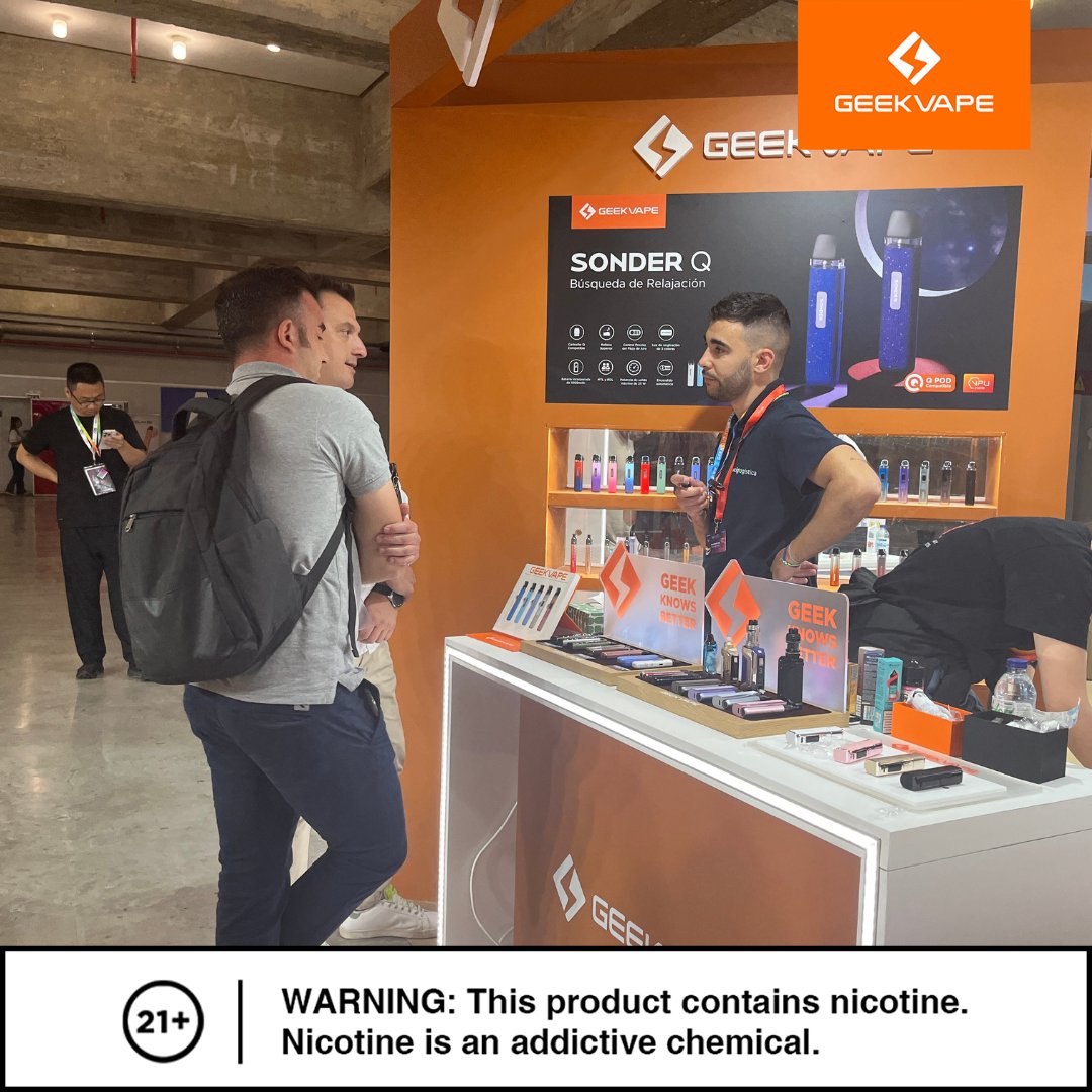 GeekvapeTech's tweet photo. Geekvape dazzled at VAPEXPO SPAIN! Our newest series in vibrant colors left a lasting impression. Thanks for being a part of it!β¨
#Geekvape
#VAPEXPOSPAIN
#VapeInnovation
#ColorfulVaping
#geekvapetech https://t.co/SorZYrZpMf