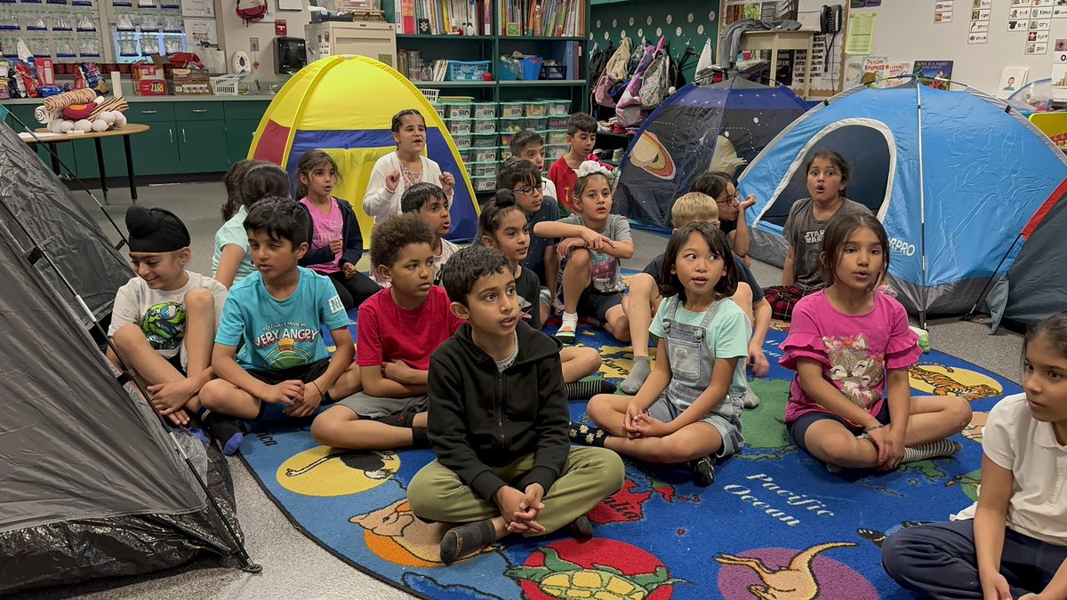 Grade 2 Camping Adventures at #HarrySayers Elementary began today! 3 days of fun for the kiddos!!! #SD34