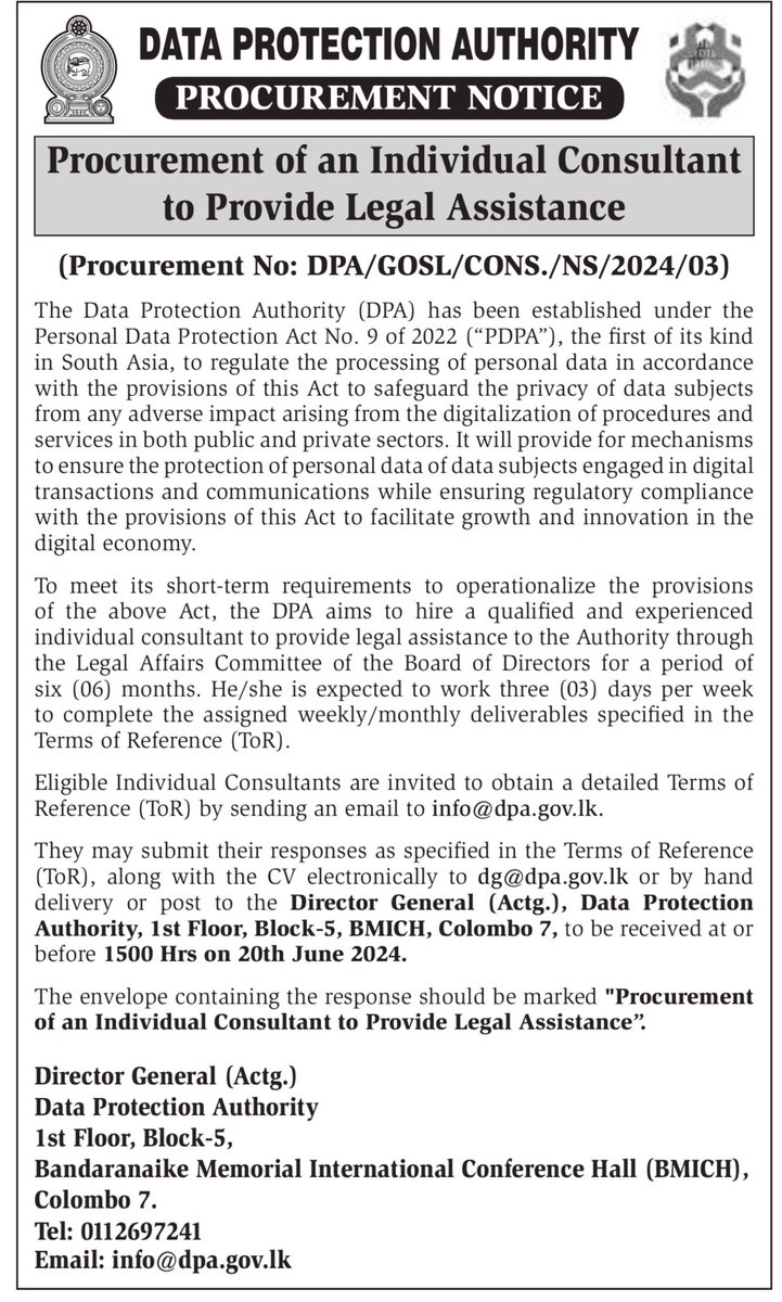 aselawaid's tweet photo. The Data Protection Authority (DPA)  established under the Personal Data Protection Act No. 9 of 2022 ("PDPA"), has placed advertisements for vacancies. Encouraging to see the DPA’s genesis. https://t.co/RNM5wpY74u