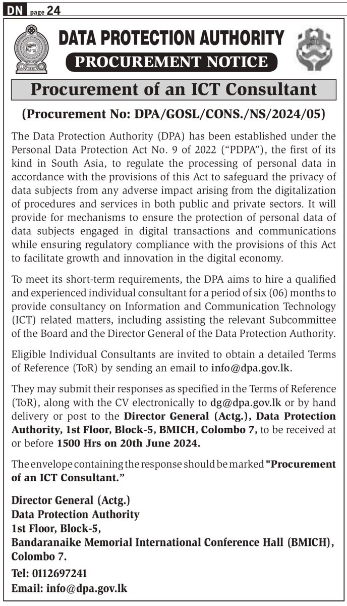 The Data Protection Authority (DPA)  established under the Personal Data Protection Act No. 9 of 2022 ("PDPA"), has placed advertisements for vacancies. Encouraging to see the DPA’s genesis.