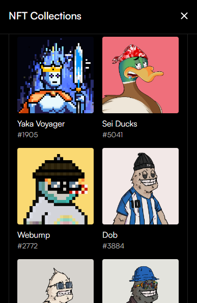 Into NFTs, great communities, and super fast EVM-compatible blockchains? Then, you should check out SEI!
I highly recommend <a href="/compass_wallet/">Compass 🧭🚢</a> for managing NFTs and other assets. Below is a shot of some of my favorites including: <a href="/dobnfts/">dob</a> <a href="/webump_/">WeBump</a>  <a href="/YakaFinance/">Yaka Finance 🔱 - Degen's Paradise on Sei</a>  and <a href="/SEIDucks/">SEI Ducks</a>