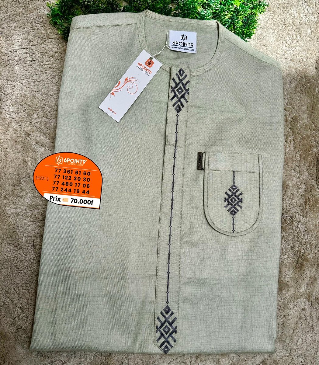 6point9_'s tweet image. Collection Tabaski 2024 disponible dans nos Différentes boutiques 

Prix : 70.000fcfa
Promo 50.000f

Une tenue Tabaski + 10.000f à la personne qui aura 2 likes précis pas plus ni moins !!

Condition être abonné à la page @6point9_  

Fin du jeu demain 19h

AD6