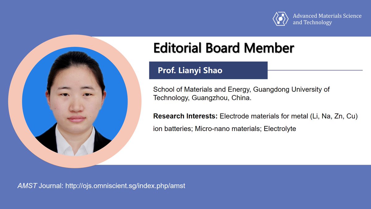 Advanced Materials Science and Technology tweet media