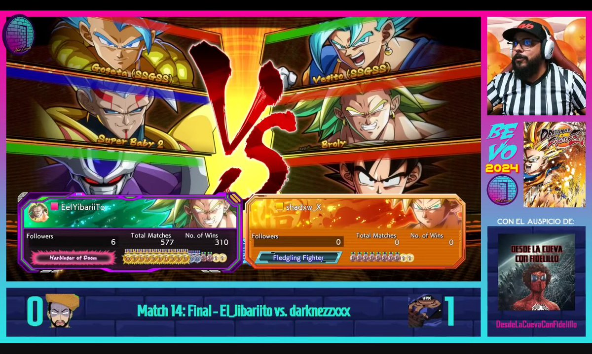 Darknezz y ElJibarito buscando el Ultra Instinct en las Grand Finals de Dragon Ball Fighterz en el torneo de #BEVO24. ¿Habrá reset o podrá El Jibarito encontrar la luz en plena oscuridad?